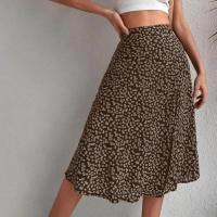 Falda de verano con estampado Floral para mujer, falda holgada de cintura alta, transpirable, elegante, ropa femenina - details 33