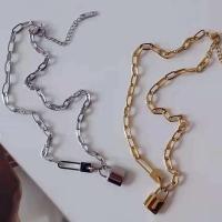 Colgante de Cerradura de Amor de Acero Inoxidable Cadena Gruesa con Estilo Punk Retro para Mujeres - details 4