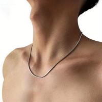 Collar de cadena plateada de acero inoxidable minimalista para hombre, estilo de moda punk, hip hop popular, regalo de joyería - details 1