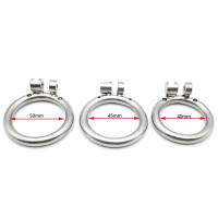 Jaula de castidad masculina con dispositivo de bloqueo oculto, anillos de acero 304, dilatador uretral de ojo de caballo, catéter de uretra - details 2