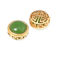 5 uds. De cuentas redondas de latón de Color dorado mate, estilo Vintage, pulseras de cuentas nepalesas, cuentas espaciadoras, suministros para fabricación de joyas, accesorios Diy - details 45
