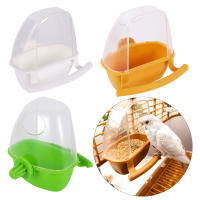 Comedero para jaula de pájaros, cuenco colgante de agua para loros y pájaros, caja de comedero para mascotas, contenedor de comida de plástico, suministros para pájaros, 1 unidad - details 0