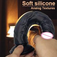 Consolador realista para hombre y mujer, Juguetes sexuales de silicona, masturbador de Pene negro, erótico, punto G, clítoris, juguete sexual anal - details 3