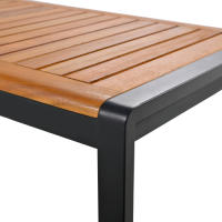 Juego de Exteriores de Jardín Marco de Hierro Galvanizado Mesa de Comedor de 4 Piezas - details 5
