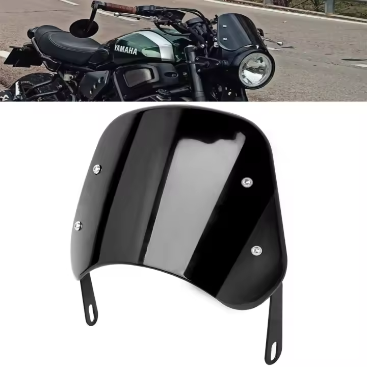 Protectores de Espalda Ajustables para Motocicleta Pantalla de Viento Universal Negra 6.5"-9.45" - 1