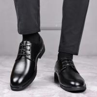 Zapatos de vestir de cuero formales de alta calidad para hombre, zapatos informales transpirables para hombre, zapatos de conducción antideslizantes con cordones de marca italiana de lujo - details 19