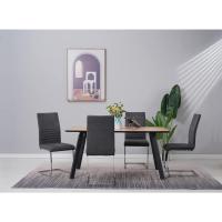 Silla Cantilever Juego de 4 Sillas Gris, SGS probado - details 1