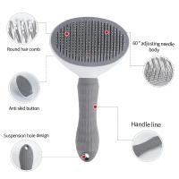 Cepillo para perros y gatos, peine de autolimpieza, removedor de pelo, herramientas de aseo, accesorios para mascotas - details 1