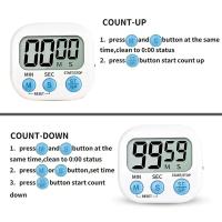 Reloj despertador con pantalla LED, cronómetro electrónico Manual, cuenta atrás, temporizador Digital magnético para deportes, cocina, ducha, estudio - details 7