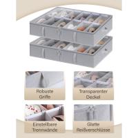 Organizador de zapatos para debajo de la cama, con separadores ajustables, color beige, 2 unidades, capacidad para hasta 24 pares - details 9