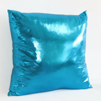 Funda de almohada de Color sólido metálico brillante, funda de almohada de aluminio PU, Hotel, dormitorio, sala de estar, fiesta, evento, decoración del hogar, 9 colores, 45x45cm - details 2
