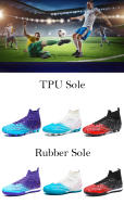 Botas de fútbol para hombre, zapatos de fútbol profesionales FG/TF, botines de tobillo alto para niños pequeños, zapatillas de fútbol para césped, zapatos de entrenamiento de fútbol sala - details 11