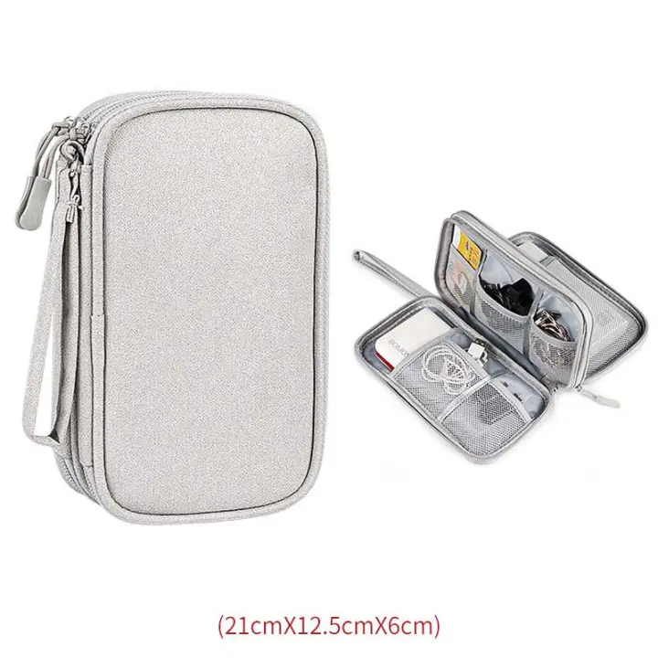3 layer Digital Accessories Storage Bag Dust Proof Power Supply Hard Disk Protective Cover Power Bank Data Cable Storage Bag - 1