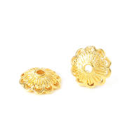Tapas de cuentas de copos de nieve de latón de Color dorado de 18K, accesorios de alta calidad para manualidades, materiales para hacer joyas, sitio web oficial de Rosediy - details 0