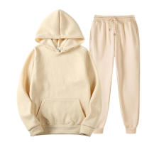 Sudadera con capucha de manga larga de lana informal para mujer, ropa deportiva de invierno, 2 piezas - details 8
