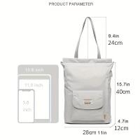 Mochila de portátil con correa ajustable - Nylon duradero, cierre con cremallera, múltiples compartimentos, estilo casual, mochila de secundaria, mochila casual |   Bolsa con correa ajustable |   Mochila con cremallera - details 1