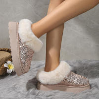 Botines de mujer de felpa cortos de moda con punta redonda Gran venta 2024 - details 0