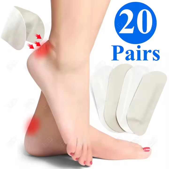 Parches de almohadillas para zapatos deportivos, almohadillas antidesgaste para los pies, plantilla de inserción de cojín, Protector de talón, pegatina trasera para hombre y mujer, 20 pares - 1