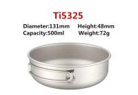 Villa de titanio ultraligera, cuenco con asa plegable para acampar al aire libre, 300ml/600ml - details 3