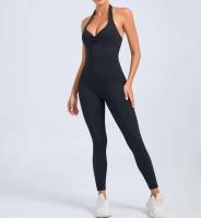 Monos de Yoga sin Costuras Ropa Deportiva Ajustada para Mujeres Leggings de Gimnasio con Bolsillo sin Espalda - details 12