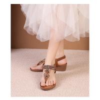 Sandalias Gladiador Mujer con Plataforma |   Zapatos Étnicos Abiertos de Verano 2024, Diseño Elegante para Vacaciones en Playa y Viajes Turísticos - details 9
