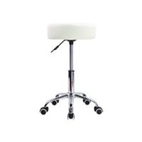 Taburete Redondo de Cuero PU reposapiés Ajuste de Altura Giratorio Medical SPA salón taburetes de Masaje Silla de Trabajo Color Negro - details 8