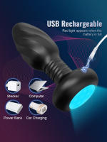 Tapón Anal vibrador con rotación de 360 ° para hombres, masajeador de próstata, aplicación Gay, tapón Anal con LED, juguete sexual para parejas - details 5