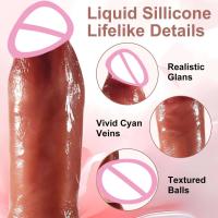 Vibrador Suave Calentable Control Remoto Inalámbrico Diseño Realista Telescópico - details 3