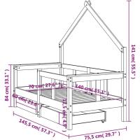 Estructura de Cama Infantil con cajones Madera de Pino 80x160cm - details 10