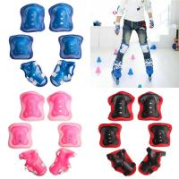 Juego de protectores de seguridad para bicicleta, equipo de protección para niños, protectores de muñeca, rodilleras, coderas, deportes, Skate, ciclismo, útil, 6 piezas por juego - details 2