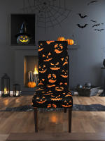 Juego de 6 fundas para silla de Halloween, elásticas, extraíbles, lavables, protección para decoración de vacaciones para comedo - details 6