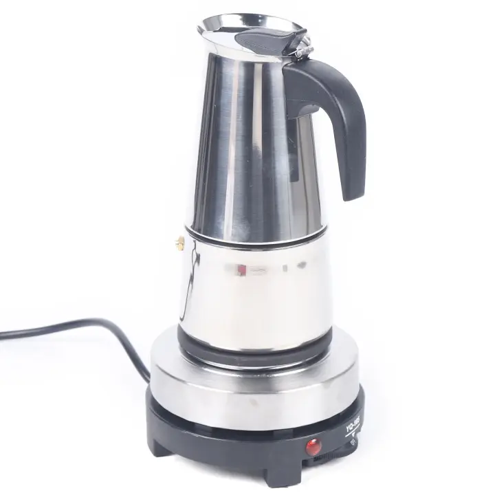 Cafetera eléctrica de acero inoxidable para el hogar, máquina de café de 300 ml y 220 V, con encimera, apta para el hogar - 1