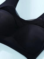 3pcs Sujetadores Deportivos Sin Costuras de Alto Soporte para Mujeres - Mezcla de Nylon y Spandex Ultra Elástica, Diseño de Cuello en V con Detalles de Encaje, Ideales para Correr y Yoga, Opciones en Negro/Gris/Beige - details 9
