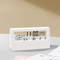 Reloj termo higrómetro, pantalla meteorológica creativa, despertador electrónico, decoración de mesa de escritorio para salón y dormitorio - details 5