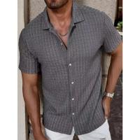 Camisa informal de lino para hombre y mujer, camisa con estampado de letras de diferentes colores - details 1