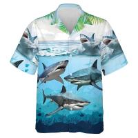 Ropa de playa hawaiana para hombre con estampados de animales interesantes, camisa con cuello de surf Aloha, vacaciones, manga corta, Hola - details 14