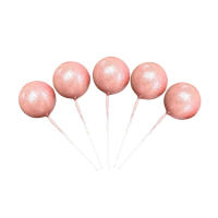 Adornos de pastel con forma de bola de colores, Decoración de Pastel DIY para boda, fiesta de cumpleaños, postre, accesorios para magdalenas, suministros para hornear, 5 piezas - details 7