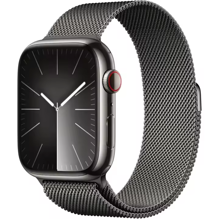 Apple Watch Serie 9 Reloj Inteligente de Acero Inoxidable con Pulsera de Milanesa de Grafito - 1