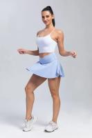 Falda de tenis plisada con bolsillos para mujer, pantalones cortos, faldas atléticas, faldas cruzadas de cintura alta para gimnasio, Golf, faldas deportivas de entrenamiento - details 10