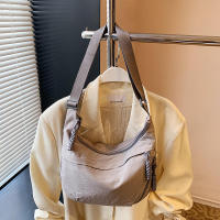 Bolso cruzado minimalista de gran capacidad para mujer, bolso pequeño de hombro para estudiante, bolso de dumplings versátil, nuevo estilo - details 33