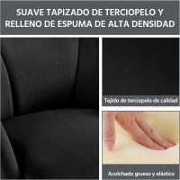 Terciopelo Sillon para Dormitorio Silla para Comedor Cocina Pata Metal Silla Sala de Estar Rosa Claro - details 17