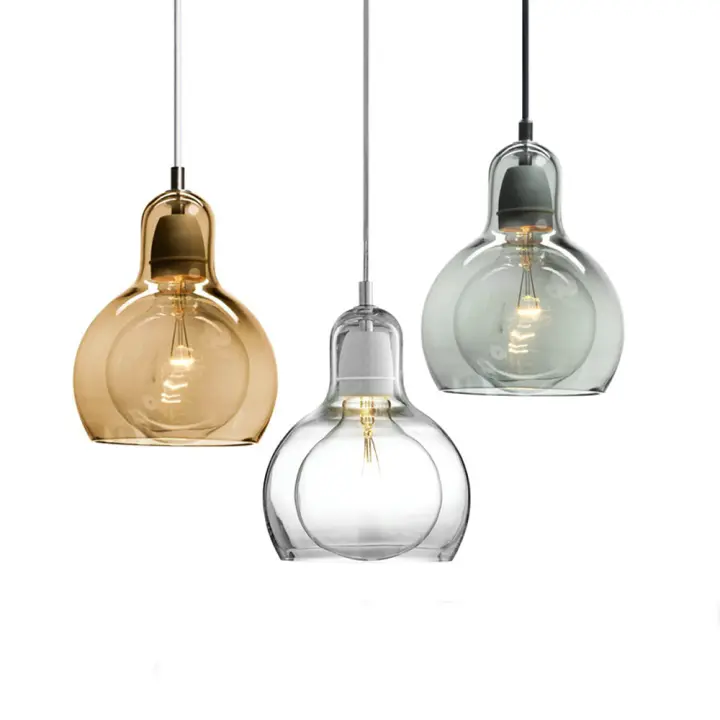 YNL Lámparas Colgantes Nórdicas Modernas de Luz Vidrio Ideal para Cocina, Comedor, Sala de Estar - 1
