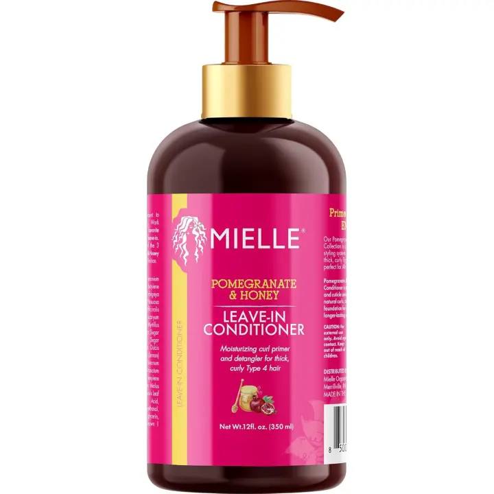 Mielle Organics Acondicionador sin enjuague de granada y miel, base hidratante para rizos, desenredante, repara daños y previene el encrespamiento, - 1