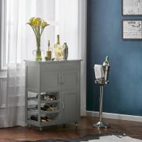 Carrito de Cocina Carrito de Servir con 3 Puertas y 1 Cajón Gris L67cmxH87cmxD38cm - details 7