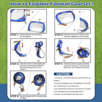 Portería de fútbol infantil plegable, portería de fútbol de jardín para juegos infantiles al aire libre plegable de 4 modos - details 7