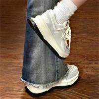 Zapatillas de deporte de colores mezclados para mujer, zapatillas de deporte de fondo grueso, planas, informales, para correr al aire libre - details 3