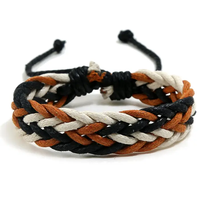 Conjunto de pulseras de Hilo de Cera multicolor 2025, pulseras tejidoras a Hand estilo étnico, minimalistas y Frescas para Casale, Regalos para hombre - 1