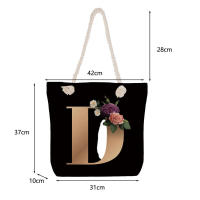 Bolso de hombro suave para mujer, bolso grande ligero con letras y flores, regalo para novia - details 5