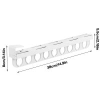 Barra extensible extraíble para armario, colgador de almacenamiento de ropa montado en la parte superior, para colgar ropa Riel, pantalones y más - details 3