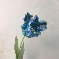 3D elegante para el hogar, fiesta, boda flor de seda regalo de novia loro Artificial tulipán flor falsa ramo de boda Decoración de mesa - details 2